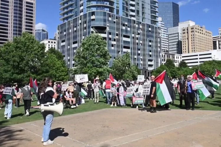 ABD'de Filistin'e destek gösterisi yapıldı