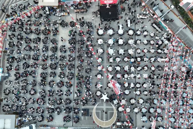 Bursa Kestel'de 9 bin kişilik iftar