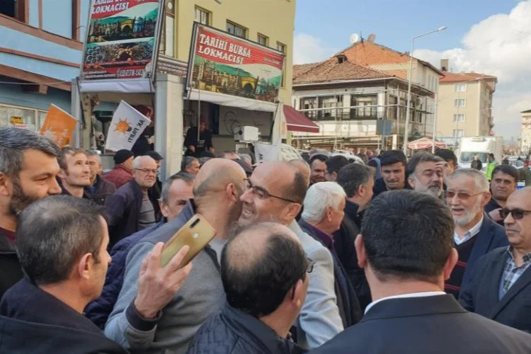 Bursa Orhaneli halkı, başkan adayı Tayır'ı coşkuyla karşıladı