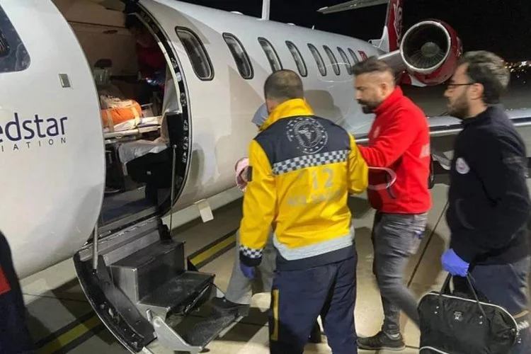 Siirt'te 3 aylık bebek ambulans uçakla Konya'ya nakledildi