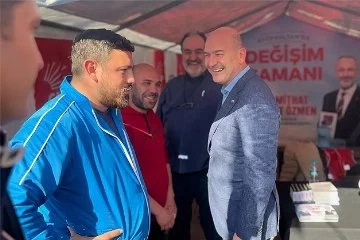 Süleyman Soylu, CHP standını ziyaret etti